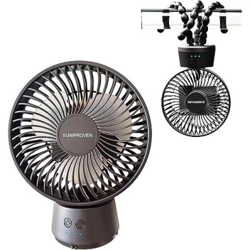 Suniproven 4-in-1 10,000mAh Portable Rechargeable Fan with Flexible Tripod