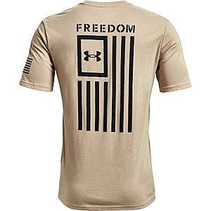 New Freedom Flag T-Shirt , Desert Sand (290)/Black , Large