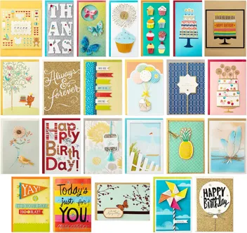 Handmade Assorted Boxed Greeting Cards, Painted Dots