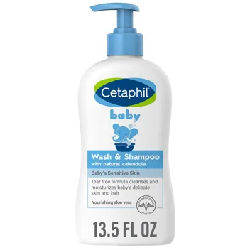 Baby Wash & Shampoo with Organic Calendula, 13.5 Fl. Oz