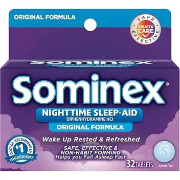 Sominex Original Non-Habit Forming Nighttime Sleep-Ad (32-Tablets)