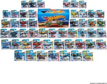 50-Count Hot Wheels Vehicles Pack (Individually Packaged, Styles May Vary)