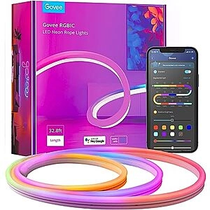 10' FLEXISPOT Smart RGB Rope Lights w/ Music Sync