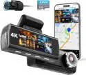 Kawa D8 4K Sony Starvis WiFi GPS Dash Camera with 1080p Rear Camera, 64GB Card