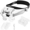 14X Lighted Headband Magnifying Glass with 6x Lenses