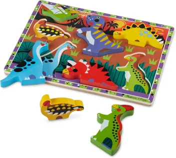 7-Piece Melissa & Doug Dinosaur Wooden Chunky Puzzle