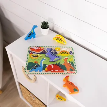 7-Piece Melissa & Doug Dinosaur Wooden Chunky Puzzle