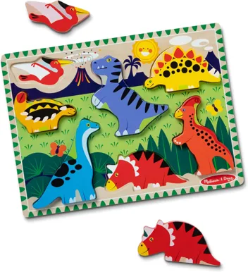 7-Piece Melissa & Doug Dinosaur Wooden Chunky Puzzle