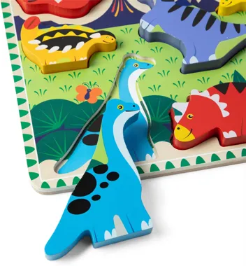 7-Piece Melissa & Doug Dinosaur Wooden Chunky Puzzle