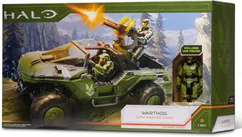 Halo Deluxe Vehicle Warthog & 4" Figures Toy