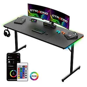 55" Large RGB Gaming Desk