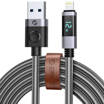 Orico 29W 6.6ft USB-C to Lightning Cable with LED Display