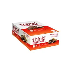 10-Count 1.41-Oz think! Protein Bars (Chunky Chocolate Peanut) w/ Prime or on 35