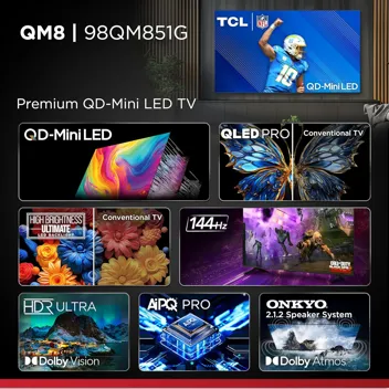 98-Inch QM85 QLED 4K Smart QD-Mini LED TV with Google TV