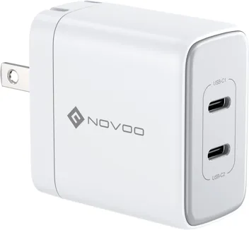 Novoo 35W GaN III Dual USB-C Foldable Plug Wall Charger