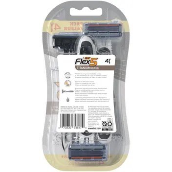 BIC Flex 5 Titanium 5-Blade Disposable Razor Set (6-Piece)