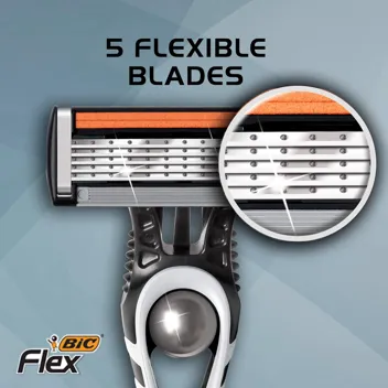 BIC Flex 5 Titanium 5-Blade Disposable Razor Set (6-Piece)