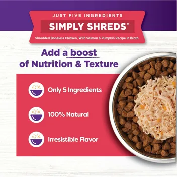 Wellness Natural Pet Food Simply Shreds Variety Pack (2.8oz Pouch, )