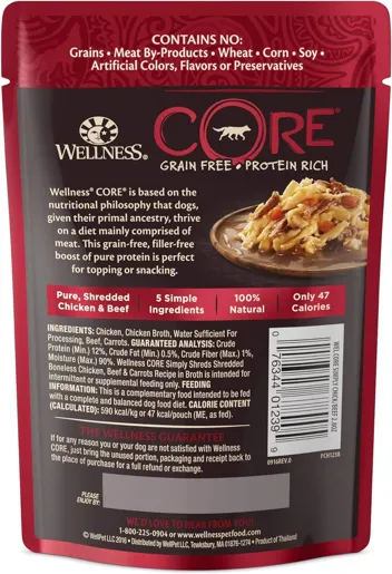 Wellness Natural Pet Food Simply Shreds Variety Pack (2.8oz Pouch, )