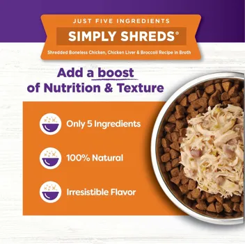 Wellness Natural Pet Food Simply Shreds Variety Pack (2.8oz Pouch, )