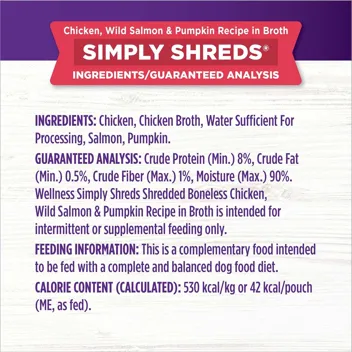 Wellness Natural Pet Food Simply Shreds Variety Pack (2.8oz Pouch, )