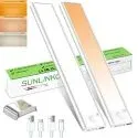 Sunlinkco 11in 90-LED USB-Rechargeable Dimmable Motion Sensor Under Cabinet Lights