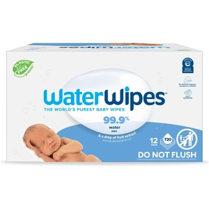 WaterWipes Plastic-Free Original Baby Wipes 60 Count (Pack of 12) x3