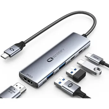 5-in-1 Aluminum USB-C Hub with 4K HDMI