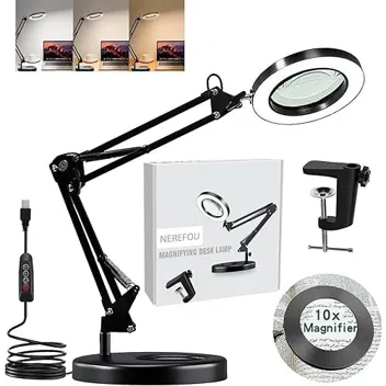 2-in-1 1800LM 10x Magnifying LED Desk Lamp (3 Color Modes)