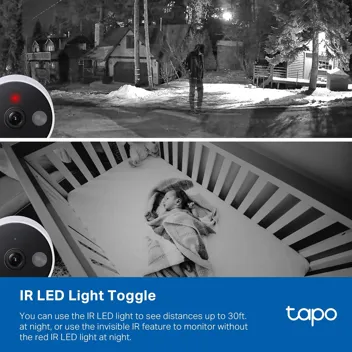 Tapo 2K QHD Indoor/Outdoor Security Camera w/ Color Night Vision