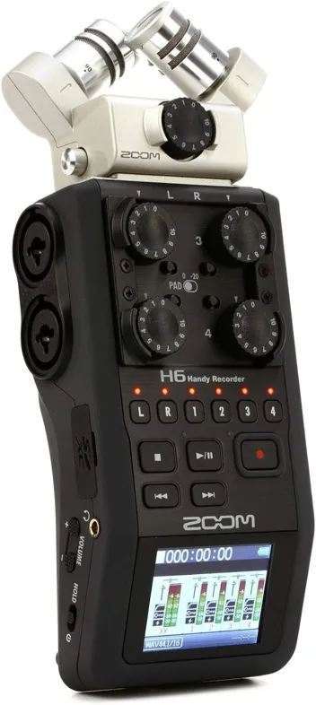 Zoom H6 All Black 6-Track Portable Recorder