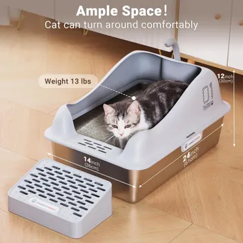 Mazyoyo XL Metal Stainless Steel Litter Box