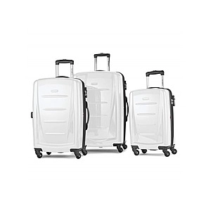 3-Piece Winfield 2 Hardside Luggage w/ Spinner Wheels (Brushed White, 20/24/28)