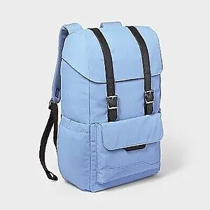 17" Fitted Flap Backpack Blue - Open Story