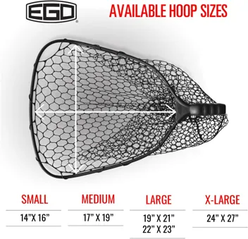 Ego S1 Fishing Net Fixed Handle 17x19 Inch Hoop (only 3)