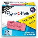 Pink Pearl Erasers (Large, 12-Count)