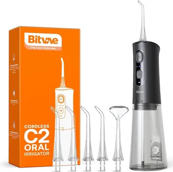 C5 Cordless Rechargeable Water Flosser w/ Teeth Picks