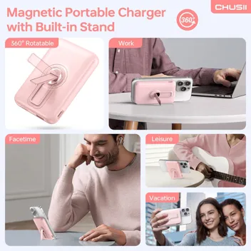 Chusii 12000mAh MagSafe Wireless Magnetic Charging Power Bank
