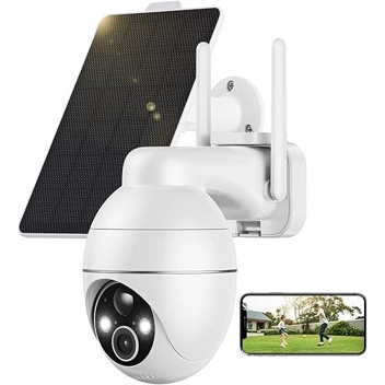 Tkenpro 2K PTZ WiFi Solar Security Camera