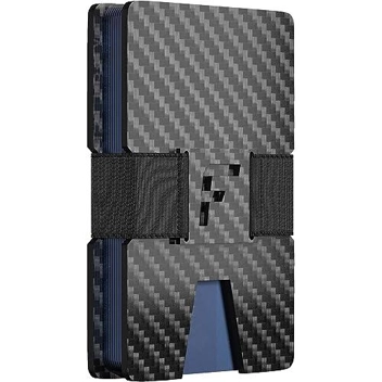 Furid Minimalist Slim Carbon Fiber Wallet w/ Cash Strap