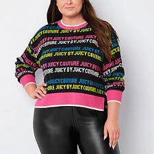 Juicy By Juicy Couture Crew Neck Long Sleeve Pullover Sweaters - JCPenney