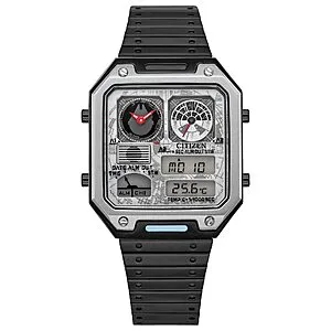 Star Wars Vintage Ana-Digi Quartz Stainless Steel Watch, Rectangular