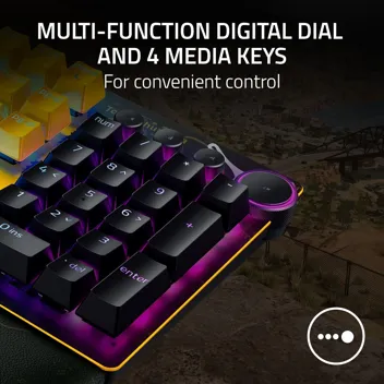 Huntsman V2 Analog Gaming Keyboard: Adjustable Actuation via Analog Optical Switches