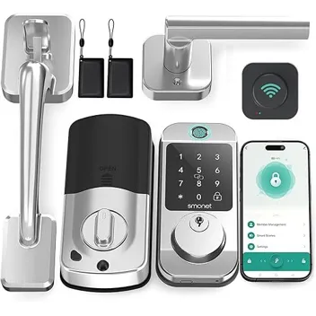 Smonet Keyless Entry Fingerprint Keypad Smart Deadbolt Door Lock Set