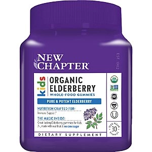 30-Count New Chapter Elderberry Immune Support Gummies for Kids