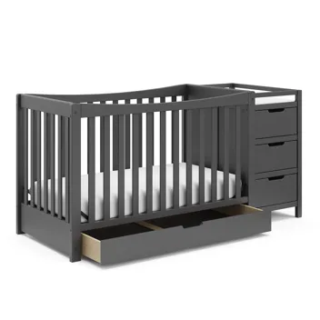 4-in-1 Remi All-in-One Convertible Crib w/ 3 Storage Drawers & Changer (Various Colors)