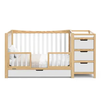 4-in-1 Remi All-in-One Convertible Crib w/ 3 Storage Drawers & Changer (Various Colors)