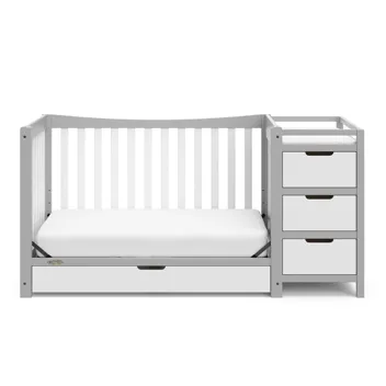 4-in-1 Remi All-in-One Convertible Crib w/ 3 Storage Drawers & Changer (Various Colors)