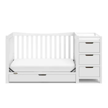 4-in-1 Remi All-in-One Convertible Crib w/ 3 Storage Drawers & Changer (Various Colors)