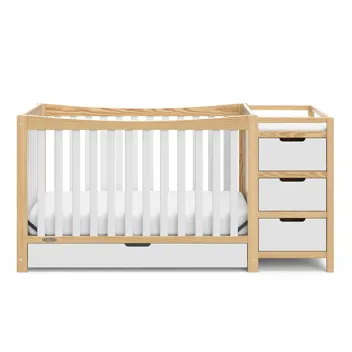 4-in-1 Remi All-in-One Convertible Crib w/ 3 Storage Drawers & Changer (Various Colors)